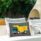 Yellow Dump Truck Outdoor Printed Pillow Design by Irene Chan, 14 x 7 x 20